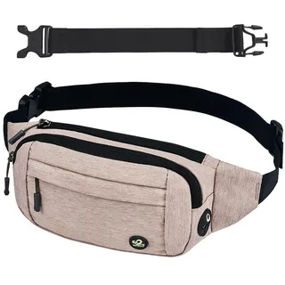 WATERFLY Bauchtasche Damen Herren Sport Gürteltasche Klein Hüfttasche | Groß, Langer gurt, Joggen, Wandern, Hundetraining, Festival, Männer, Frauen, Reise, Flach, Mini, Verlängerungsgurt