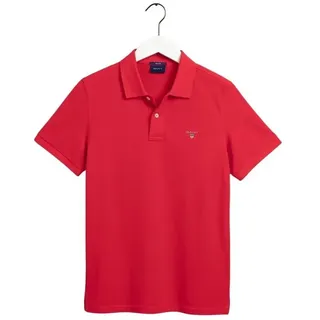 Gant Piqué Original Rugger Kurzarm-poloshirt - Bright Red - S