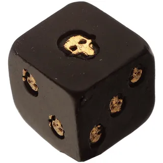 Puckator Totenkopf Würfel 2er Set 2-er Set, schwarz, 100% Polyresin, in Sichtverpackung.