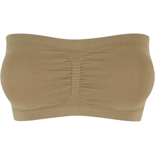 Urban Classics Damen Top Ladies Pads Bandeau, Trägerloser Bandeau für Frauen mit integrierten Brust-Pads, khaki, XS