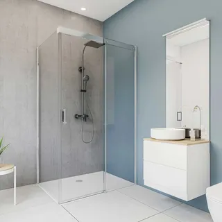 Breuer Duschrückwand Aluminium Hochglanzdekor 150 cm x 255 cm Beton