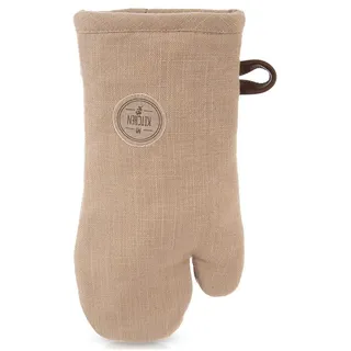 Ofenhandschuh aus Baumwolle mit Magnet, braun, 32 cm