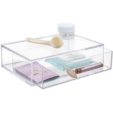 STORi Audrey stapelbarer Kosmetik-Organizer, Schublade, 30,5 cm breit, transparent