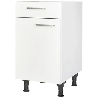 Nobilia Unterschrank Schubkastenunterschrank 45 x 87 x 56 cm Weiß