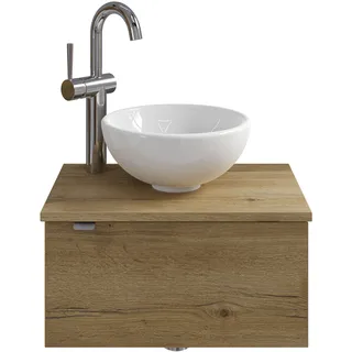 Saphir »Serie 6915 Waschschale mit Unterschrank für Gästebad, Gäste WC«, 51 cm breit, 1 Tür, Waschtischplatte, kleine Bäder, ohne Armatur