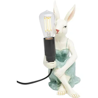 Kare Girl Rabbit Tischleuchte, Schreibtischlampe, Nachttischlampe, Dekoleuchte, Hasenlampe, Schreibtischlampe Kinder, Leuchtmittel nicht inklusiv, 21x14x12cm