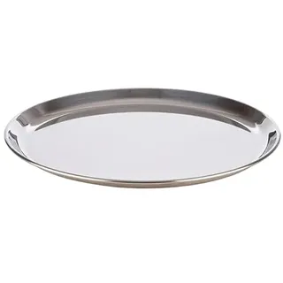 APS 30148 Serviertablett KAFFEEHAUS, Ø 27 cm, Edelstahl, hochglanzpoliert, Rand eingerollt