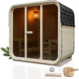 Artsauna Fasssauna Fjora inkl. 9 kW Ofen + int. Steuerung