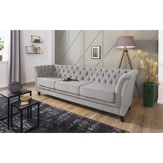 Home Affaire Chesterfield-Sofa »Dover«, aufwändige Knopfheftung in Chesterfield-Optik silberfarben