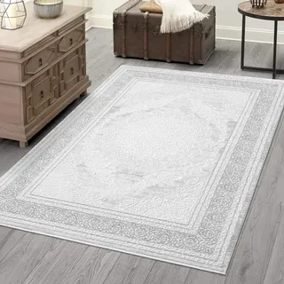 Carpet City "ANTIK209", rechteckig 10 mm Höhe Kurzflor, 3D-Optik, Klassisch-Modern für Wohnzimmer, Schlafzimmer,