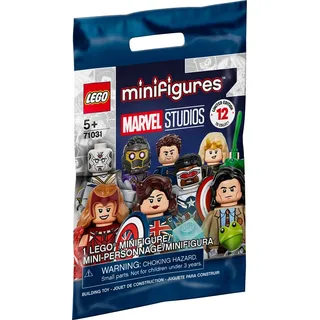 LEGO 71031 Minifiguren Marvel Studios Superhelden Bauspielzeug 1/12 Sammelfiguren kreative Geschenkidee für Jungen und Mädchen ab 5 Jahren (1 Stück - Stil per Zufall ausgewählt) - Silber