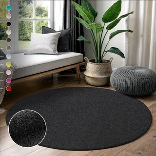 Sanat Hochflor-Teppich »LOCA« rund 30 mm Höhe Wohnzimmer, Langflor, Shaggy, Schlafzimmer, schwarz
