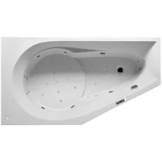 RIHO Yukon Eck-Badewanne, mit Bliss-System, Einbau, 1-Sitzer, 160x90x48cm, 175 Liter, weiß, B00, Ausführung: Version links