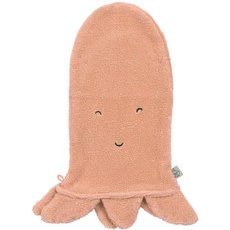 LÄSSIG Kinder Spiel-Waschhandschuh Waschlappen Frottier Stoff Baumwolle/Play Wash Glove GOTS Octopus