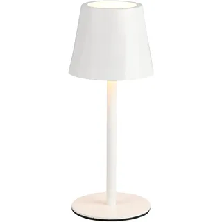 REALITY LEUCHTEN LED Tischleuchte "DIAZ, Outdoor Akku Tischlampe Höhe 21 cm Ø 8,5 cm, IP44, Touchdimmer", weiß matt, 1, Ø 8,5cm H: 21cm, 1 Stk., Leuchten, CCT Lichtfarbe einstellbar 2700-6500K, 160 Lumen, 1,6W, USB Anschluss, LED Tischleuchte