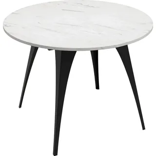 Mirjan24 Carmina Ø 100 cm Schwarz/Weiß Hochglanz