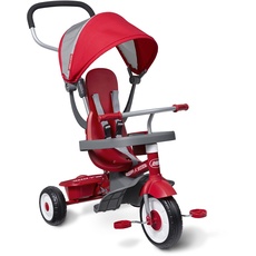 Radio Flyer 4-in-1 Stroll 'N Trike, Red Toddler Tricycle for Ages 1-5 Years, Kids Stroller Trike