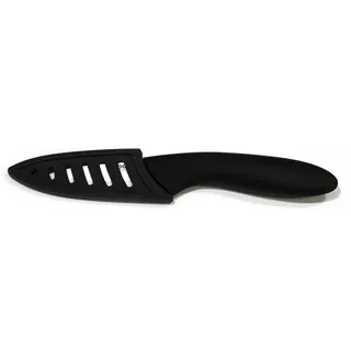 COOK CONCEPT Keramikmesser 7,5 cm Soft-Griff mit Hülle Schwarz