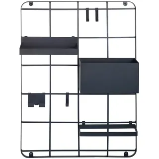 KLEINE WOLKE Wandregal Framework Grid 40 x 2 x 54 cm Schwarz
