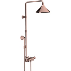 Bild von Axor Showerpipe mit Thermostat Kopfbrause 240 2jet polished red gold