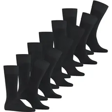 Bild Herren Socken Happy 6-Pack M SO Baumwolle einfarbig 6 Paar, Schwarz (Black 3000), 39-42