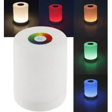 Bild von LED Tischleuchte mit Touchschalter RGB Licht Farben einstellbar USB aufladbar