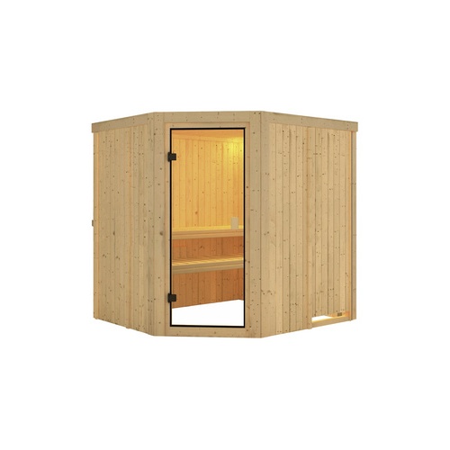 Bild von Sauna Bodo mit Eckeinstieg, Glastür