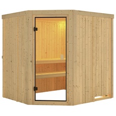 Bild Sauna Bodo mit Eckeinstieg, Glastür