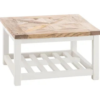 CLP Couchtisch Bastrop 60 x 60 cm quadratisch rustikal Sofatisch in Landhausstil,natur