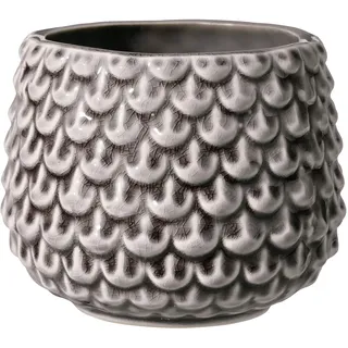 Bloomingville Pinecone Blumentopf, dekorativ, Farbe für den Innenbereich, Retro-Stil, kreativ, S (9,5 cm Ø), Grau, Keramik