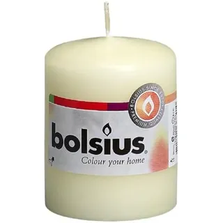 Bolsius Glatte Stumpenkerzen 8 cm elfenbein 10 St.