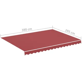 vidaXL Markisenbespannung 295 x 400 m rot/lila