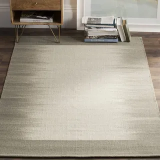 SAFAVIEH Geometrisch Teppich für Wohnzimmer, Esszimmer, Schlafzimmer - Kilim Collection, Kurzer Flor, Beige und Hellgrün, 122 X 183 cm