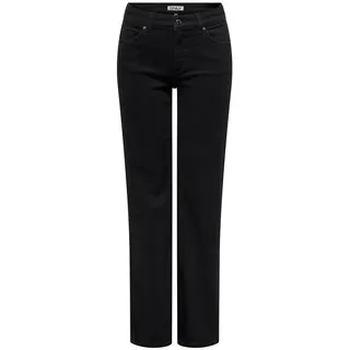 Only Onlblush Mid Straight Hosen Schwarz XS (34)