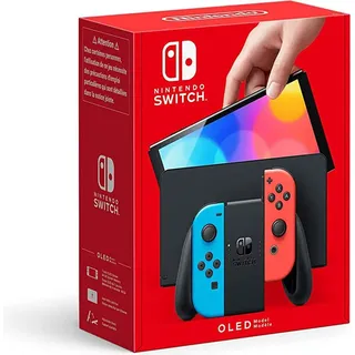 Nintendo Switch OLED 64 GB Neon-Blau/Neon-Rot + 2x Joy-Con Controller