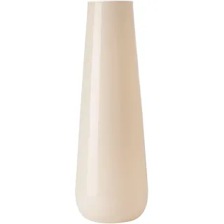 Ambia Home Vase , Beige , Glas , rund , 60 cm , Handmade in Europe , nur für Seiden- und Kunstblumen geeignet, nur zu Dekorationszwecken, mundgeblasen, Hotcut, handgemacht , Dekoration, Vasen, Bodenvasen