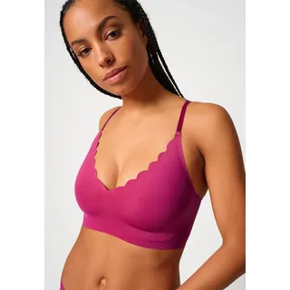 Bustier SKINY "Micro Essentials", Damen, Gr. 38, N-Gr, sangria, Obermaterial: 72% Polyamid, 28% Elasthan, unifarben, Basic, körpernah, BHs Bustier, herausnehmbare Pads, nahtlos, V-Ausschnitt, ohne Bügel