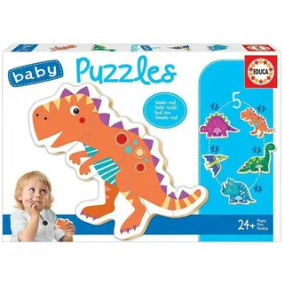 Educa 18873, Dinosaurier, Baby Puzzleset mit 5 Puzzles für Kinder ab 24 Monaten