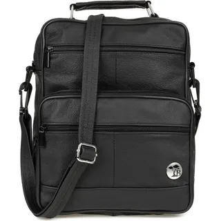 Große Herren-Ledertasche Beltimore, geräumig - Schwarz