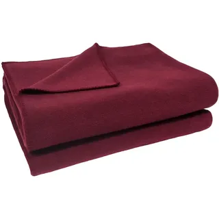 Zoeppritz Soft-Fleece Decke 160 x 200 cm wine