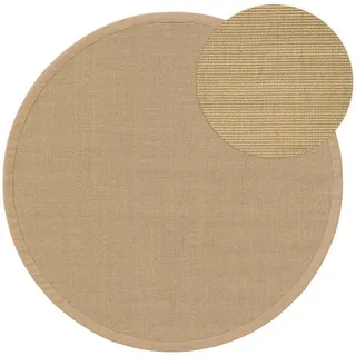 benuta Nest Sisalteppich Creme, Textil, Beton Optik, rund 150x150 cm - Robuster Teppich für Fußbodenheizung geeignet, Teppiche ø Böden, Teppiche
