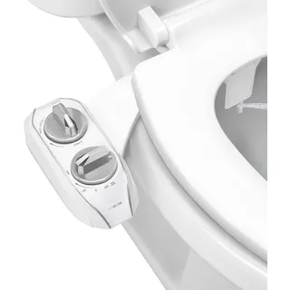 LUXE Bidet NEO 120 Plus – Next-Generation Bidet WC-Sitz Befestigung mit innovativen EZ-Lift Scharnieren und 360° Selbstreinigungsmodus (Chrom)
