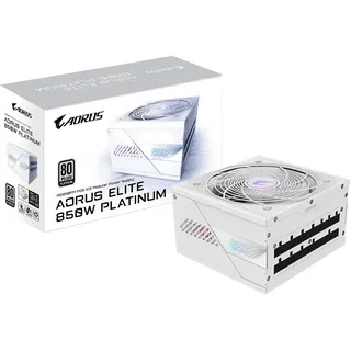 Gigabyte AORUS Elite P850W Ice (850 W), PC Netzteil - PCIe 5.0, 80 Plus Platinum, Vollmodulares Design, 120mm Lüfter, ATX 3.0-kompatibel, EU-Stecker