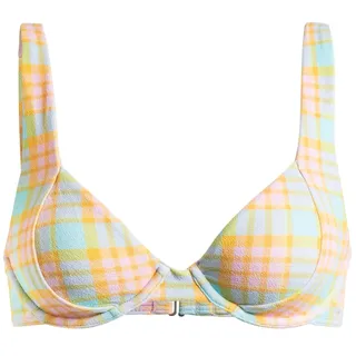 Bügel-Bikini-Top BILLABONG "Check Please Emma", Damen, Gr. XS, Cup B, bunt (multi), Obermaterial: 96% Nylon, 4% Elasthan;, Bikini-Oberteile Bügel-Bikini-Top