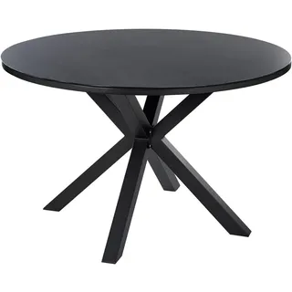 Beliani Gartentisch Ø 120 x 66 cm Schwarz