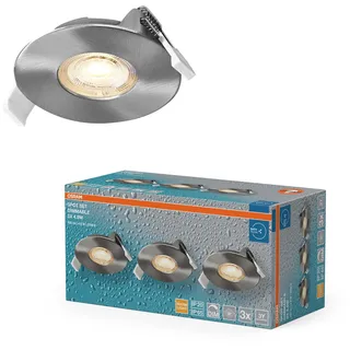 Osram Spot Set 3er Set Einbaustrahler DIM IP65 4,9W Transparent