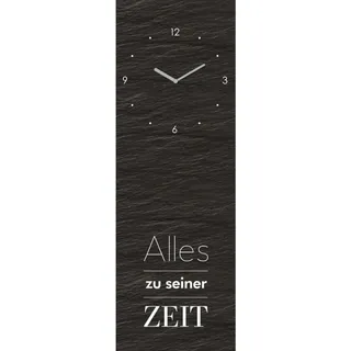 Wanduhr , Multicolor , Glas , 20x60x3.1 cm , Dekoration, Uhren, Wanduhren