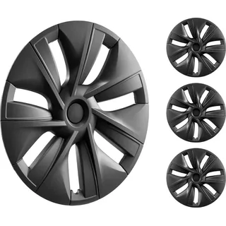 Vevor Radkappen Radnabenkappen Felgenabdeckung Modell Y 2020–2023 für 19 Zoll Rad, Radkappe mit Druckknopf & Schutzband & Ventildüsenloch, ABS- und PC-Radkappe mit hoher Steifigkeit wetterfest