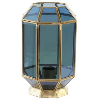 Tischlampe DKD Home Decor Kristall Blau Gold 220 V Messing 50 W (18 x 19 x 29 cm) - Blau