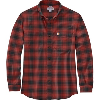 CARHARTT Rugged Flex Flannel Hemd - Rot/Schwarz - L